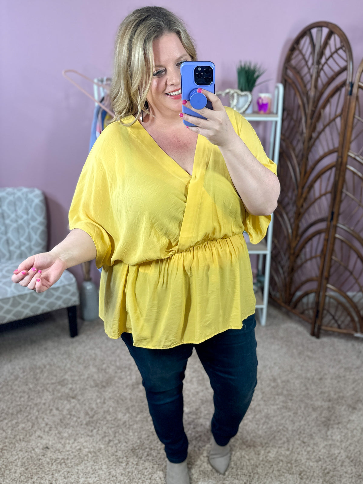 Hear All About It Peplum Top - Butter Yellow