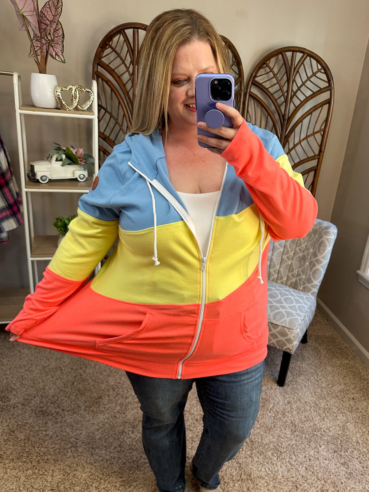 Nothing in My Way Fullzip Colorblock Hoodie