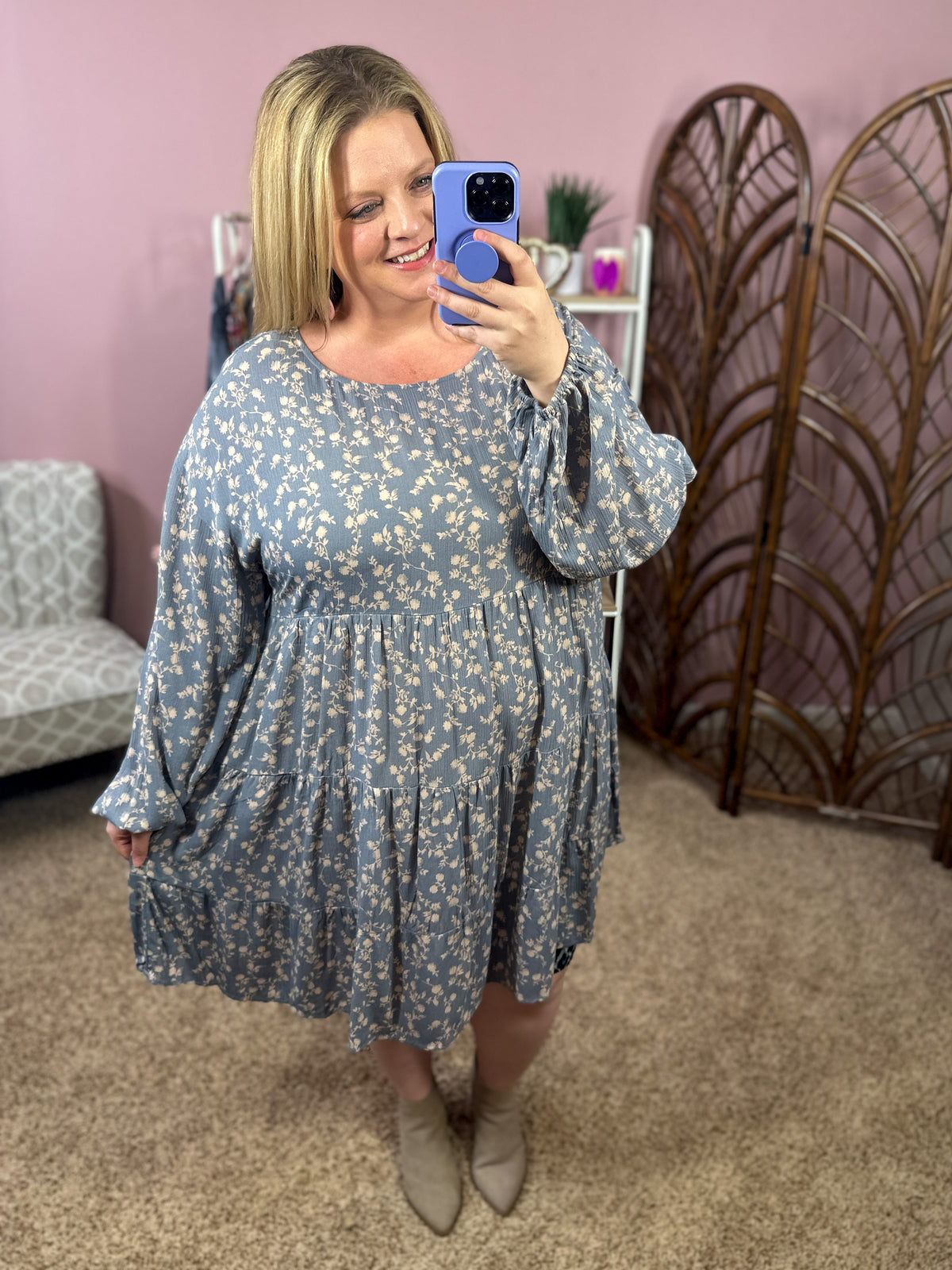 Night to Remember Dress - Cement Blue