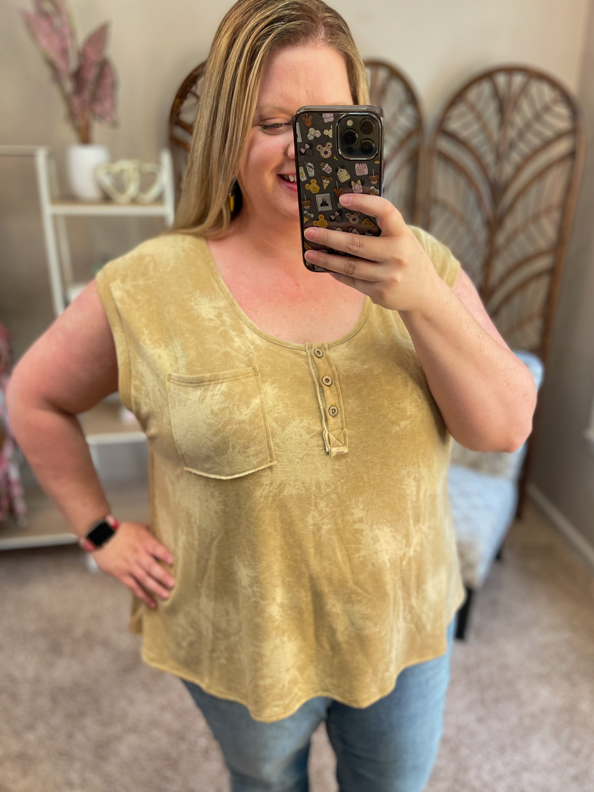 Blend Right In Tank - Dyed Mustard