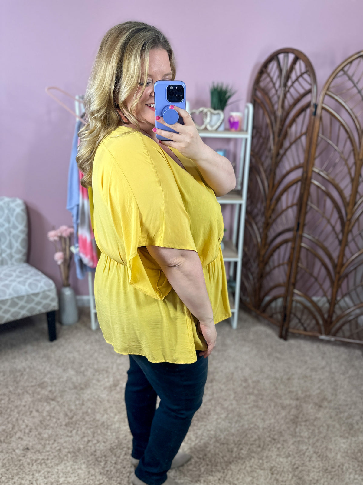 Hear All About It Peplum Top - Butter Yellow